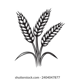 Golden Wheat logo vector illustration. Golden Wheat vector Icon and Sign.