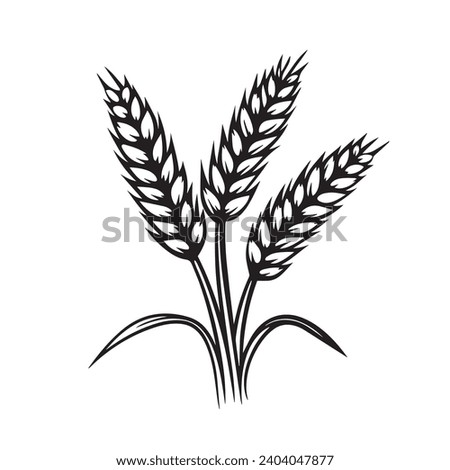 Golden Wheat logo vector illustration. Golden Wheat vector Icon and Sign.