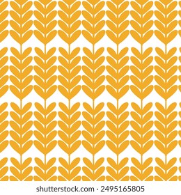 golden wheat seamless pattern design