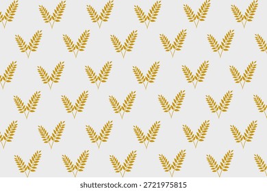 Espigueta de trigo dourado padrão sem costura ilustração vetor para o design de embalagem