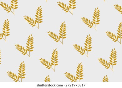 Espigueta de trigo dourado padrão sem costura ilustração vetor para o design de embalagem