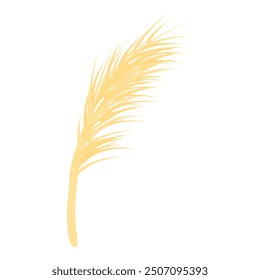 Golden wheat stalk growing with kernels still attached representing agriculture and food production