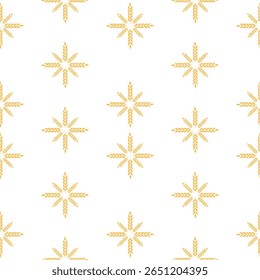 Golden wheat, vector seamless pattern