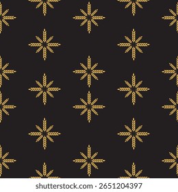 Golden wheat, vector seamless pattern