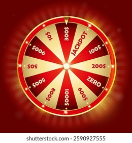 Golden wheel of fortune element design