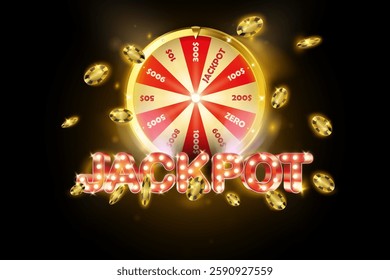 Golden wheel of fortune element design