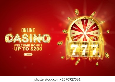 Golden wheel of fortune element design