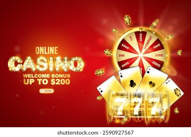 Golden wheel of fortune element design