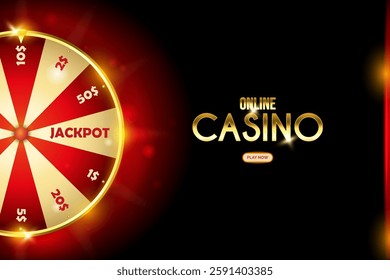 Golden wheel of fortune element design