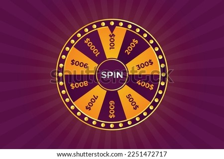 Golden wheel of fortune luck spin background