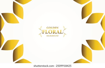 fundo branco dourado com folhas douradas . Ilustração vetorial. Pode ser usado para publicidade, apresentação.