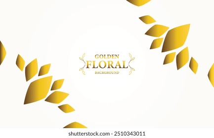 fundo branco dourado com folhas douradas . Ilustração vetorial. Pode ser usado para publicidade, apresentação.