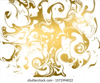 Golden White Marble abstract pattern. Modern and original liquid texture.Art background template. Good for design covers, presentation, invitation, flyer, poster, business card and social media.