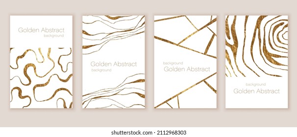Golden and white marble, stone texture. Luxury cover, card,  design. Abstract gold curls, lines, waves.