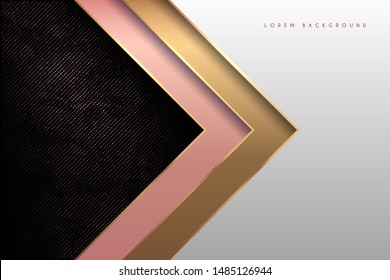 Golden white and pink paper background
