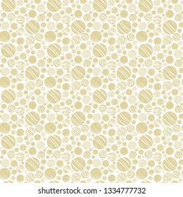 Golden - white seamless abstract bubble pattern