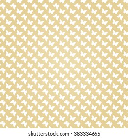 golden with white seamless butterflies pattern