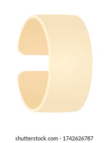 Golden wide ring. vector illustration