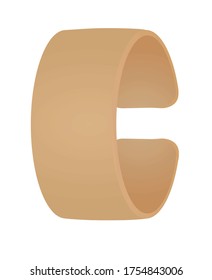 Golden wide ring. vector illustration