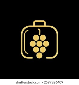 Golden Wine Drink Monger Vector