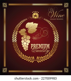 Golden wine label
