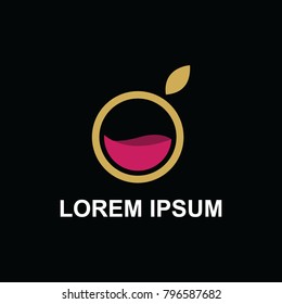 golden wine logo vector