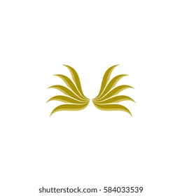 Golden wing logo vector