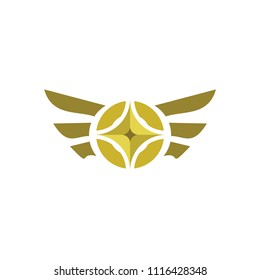 Golden Wing with Star logo