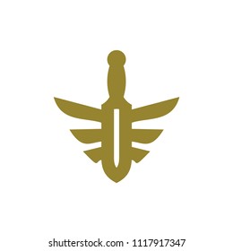 Golden Wing with sword logo