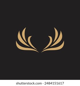 Golden Wings Angel Vector Illustration