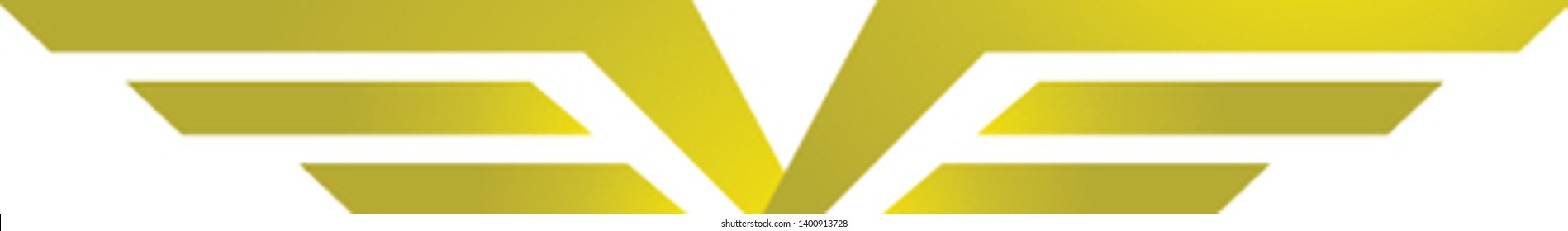 Golden wings logo template vector icon design