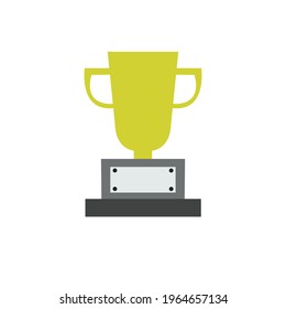 Golden winner award cup vector