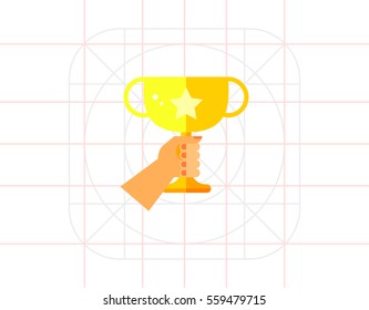 Golden Winner Cup Icon