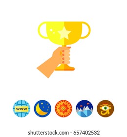 Golden Winner Cup Icon