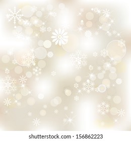 Golden winter christmas background
