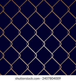 Golden wire netting pattern for textile print