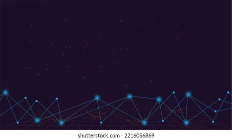 El marco dorado y las líneas digitales azul claro diseñan fondo de espacio profundo.