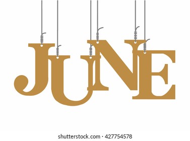 Golden word JUNE