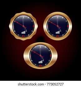 Golden World Currency Clock