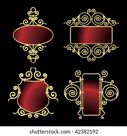 golden wrought iron frames