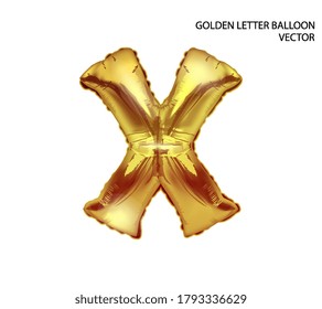 Das Golden X besteht aus einem aufblasbaren Ballon mit einem goldenen Band einzeln auf weißem Hintergrund Sie können die Farbe ändern.