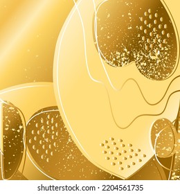 Golden yellow abstract background. Modern trendy shiny holiday template. Graphic design banner, poster, greeting card, invitation, celebration, magazine, label, fashion, template. Vector illustration