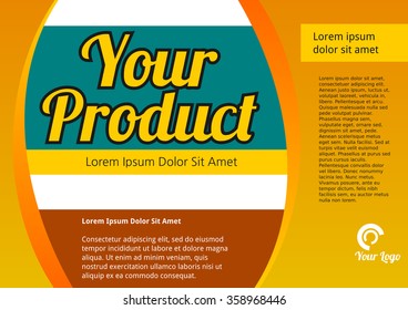 Golden Yellow Abstract Vector Background for Product Cover