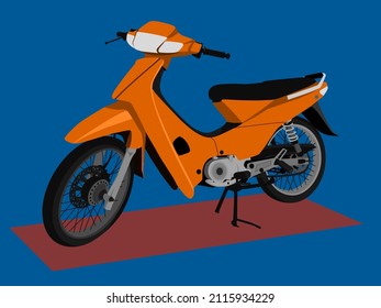 golden yellow automatic gear classic motorcycle