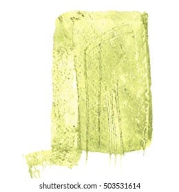 Golden yellow background. Grunge surface pattern design. Washes texture. Abstract stains and splashes. Textured painted template. Watercolor painting artwork. Hand drawn vector illustration
