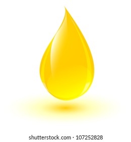 golden yellow bubble vitamin oil or serum isolated on white background. cosmetic or spa ingredient concept vector illustration