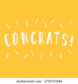 Golden Yellow Congrats! with Sprinkles  Confetti