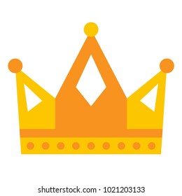 Golden yellow crown icon symbol