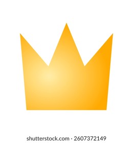 Golden yellow crown icon vector design