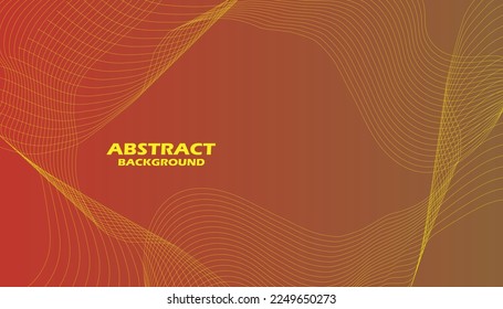 Golden yellow dynamic strips making elements to design an elegant vector illustration in a maroon and gray background for websites, presentations, banners, posters, flyers